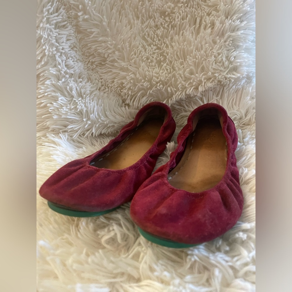 Rouge suede Tieks size 7
